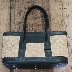 ALEXANDRO YEO Woven Open Top‎ Satchel Handbag